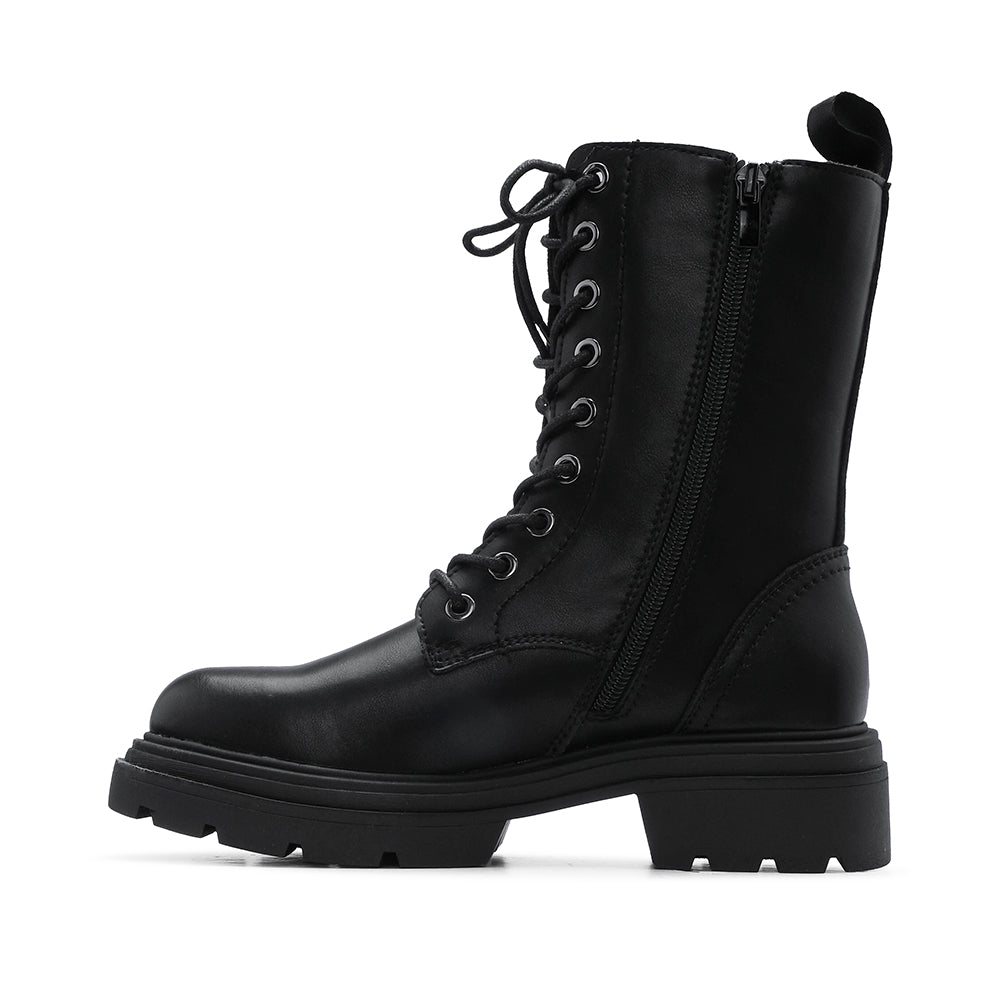 Bota Militar Mulher Pele Preto