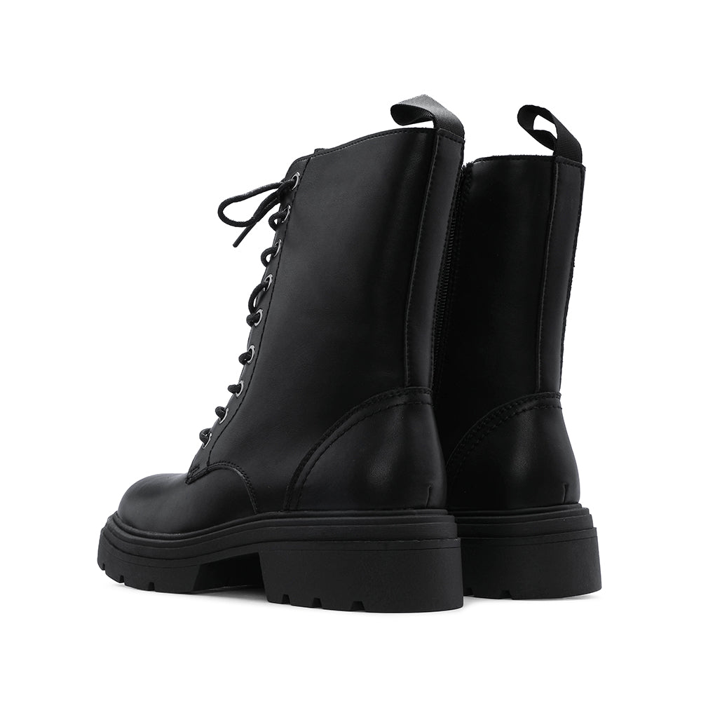 Bota Militar Mulher Pele Preto