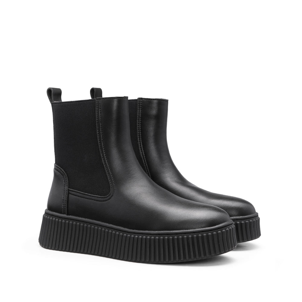 Bota Chelsea Mulher Pele Preto