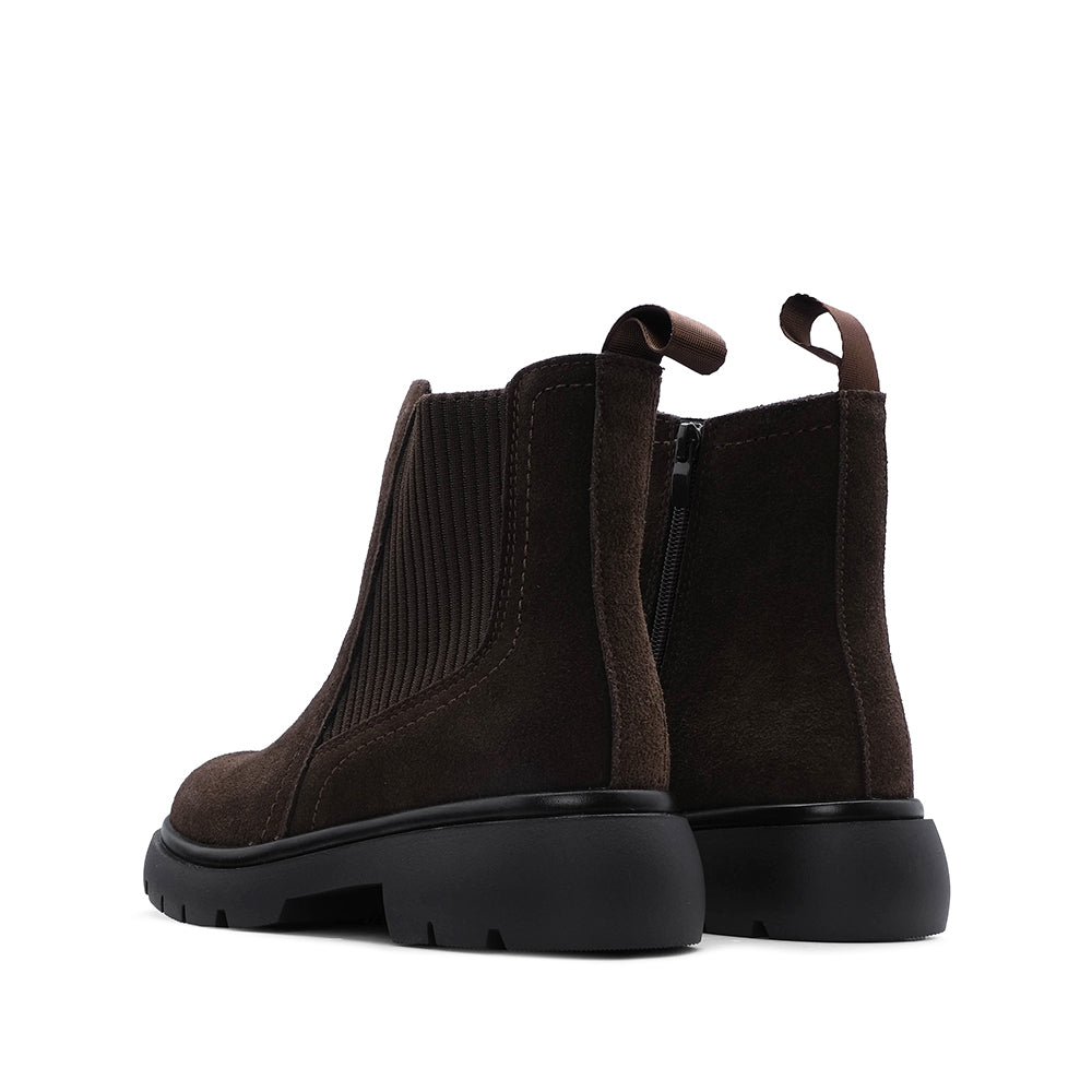 Bota Casual Mulher Camurça Café