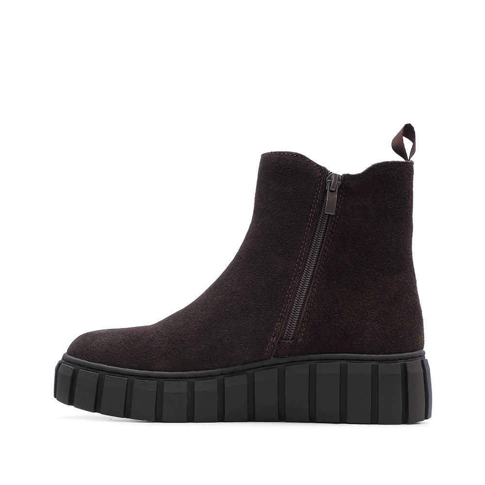 Bota Casual Mulher Camurça Café