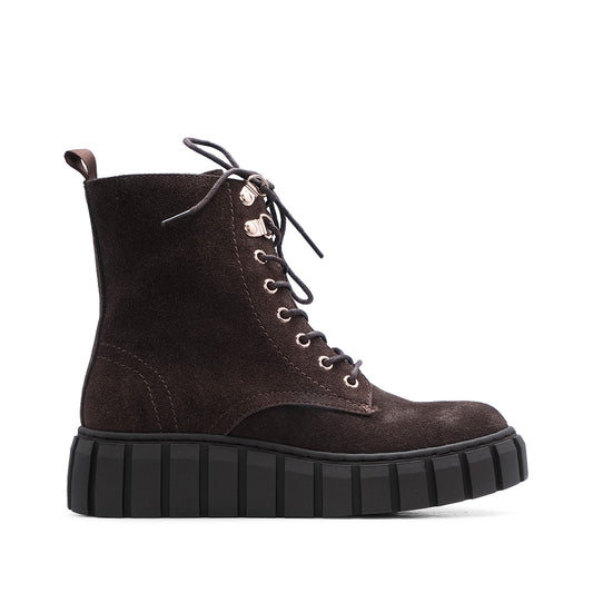 Bota Casual Mulher Camurça Café