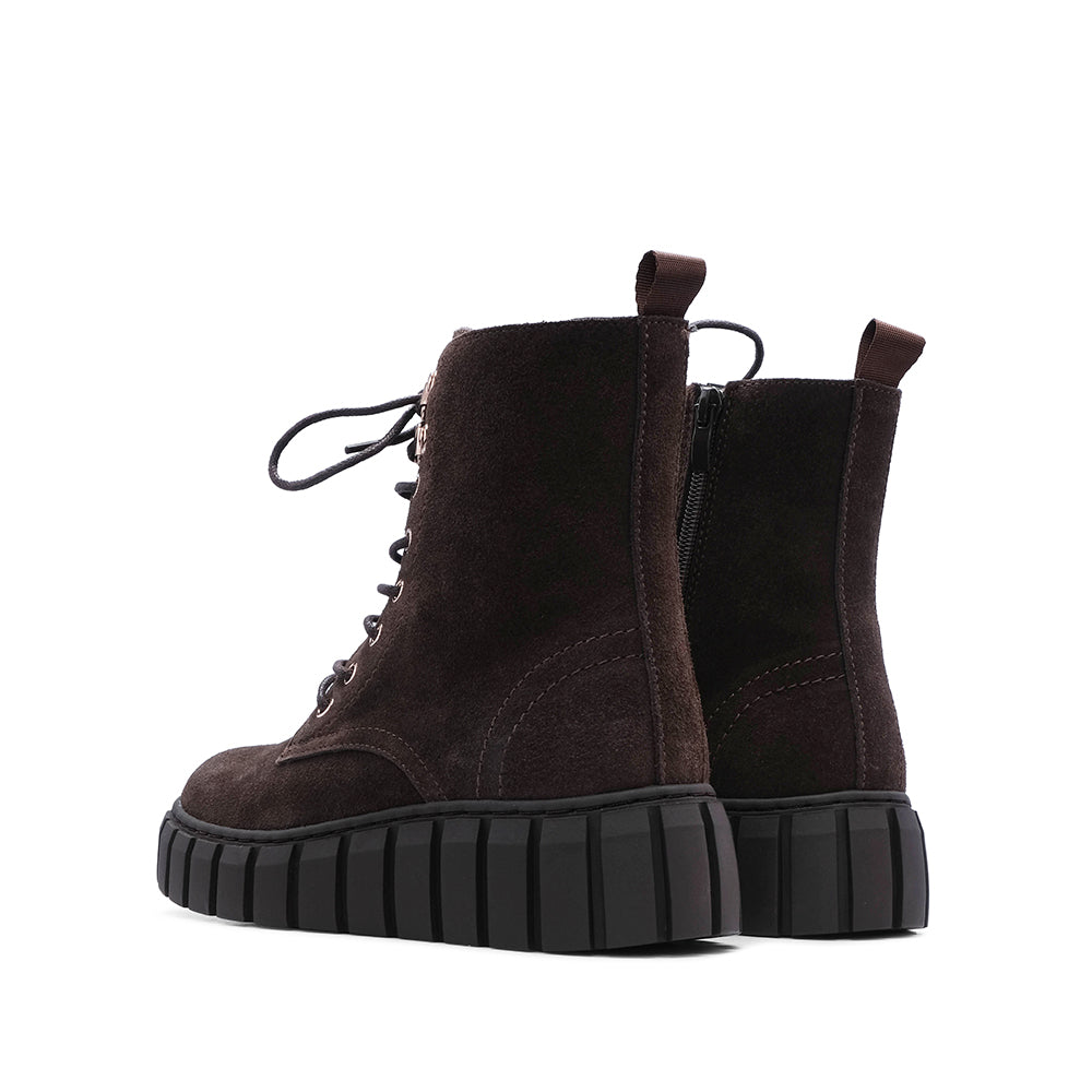 Bota Casual Mulher Camurça Café