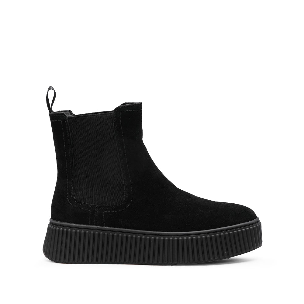 Bota Chelsea Mulher Camurça Preto