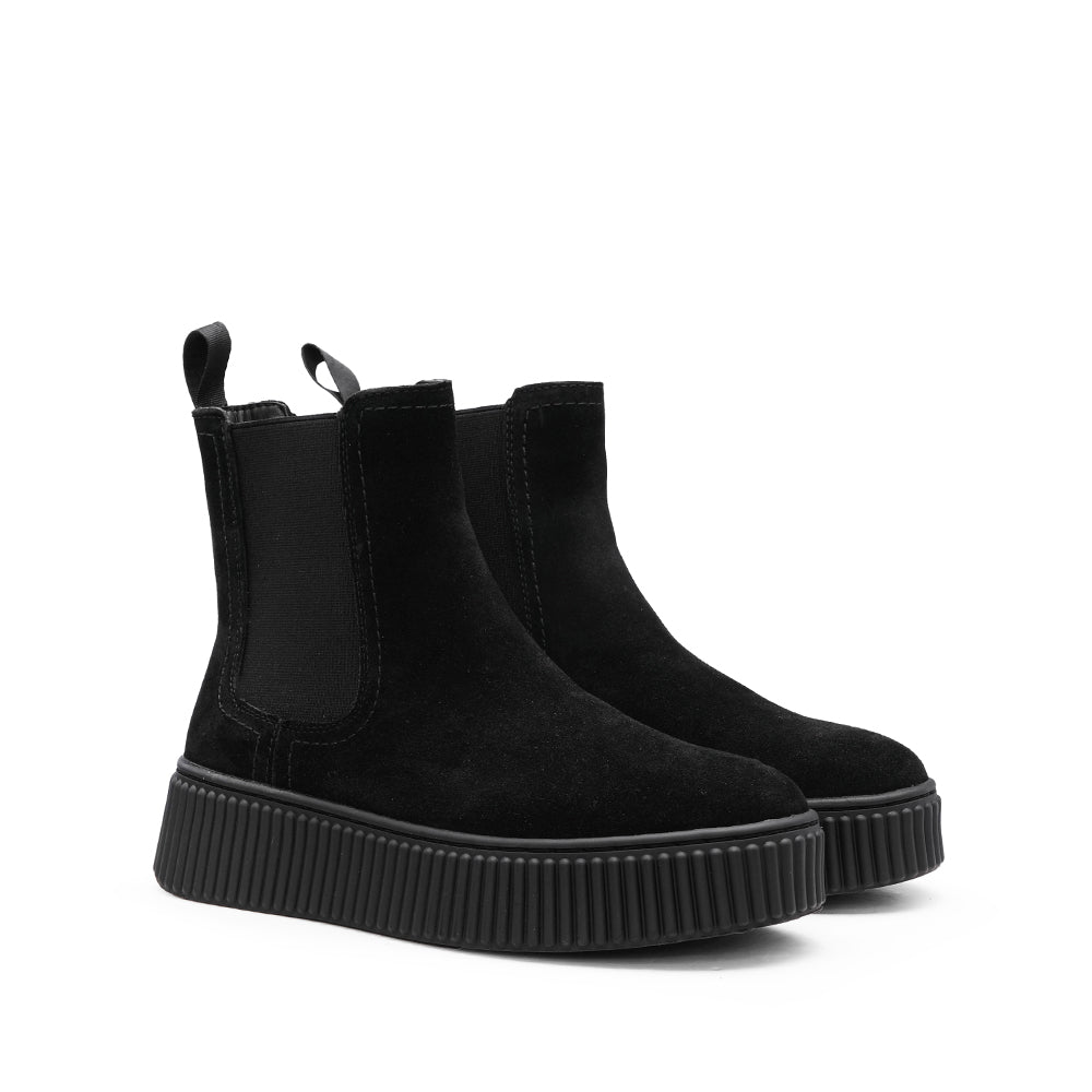 Bota Chelsea Mulher Camurça Preto