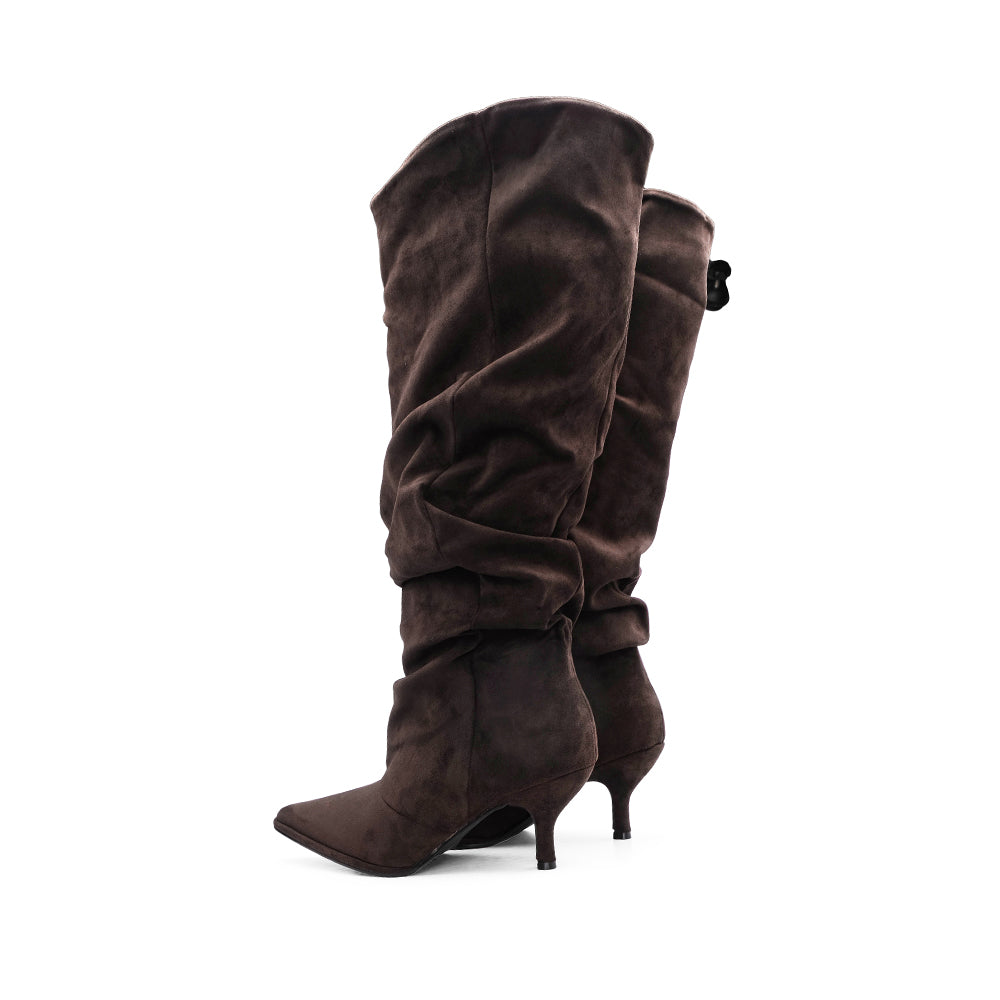 Bota Cano Alto Mulher Castanho