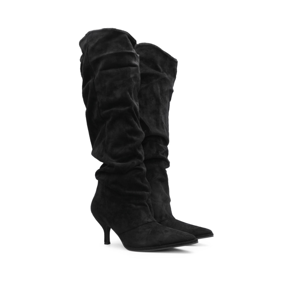 Bota Cano Alto Mulher Preto