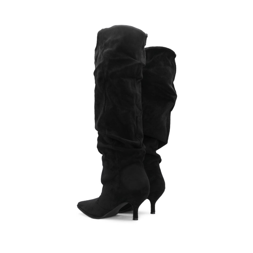 Bota Cano Alto Mulher Preto