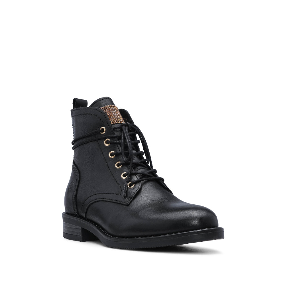 Botim Casual Mulher Pele Preto