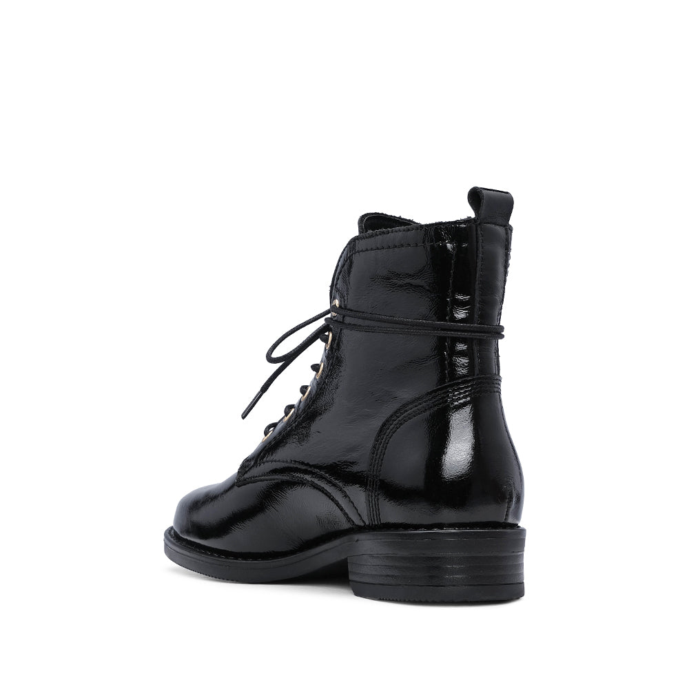 Botim Casual Mulher Verniz Preto
