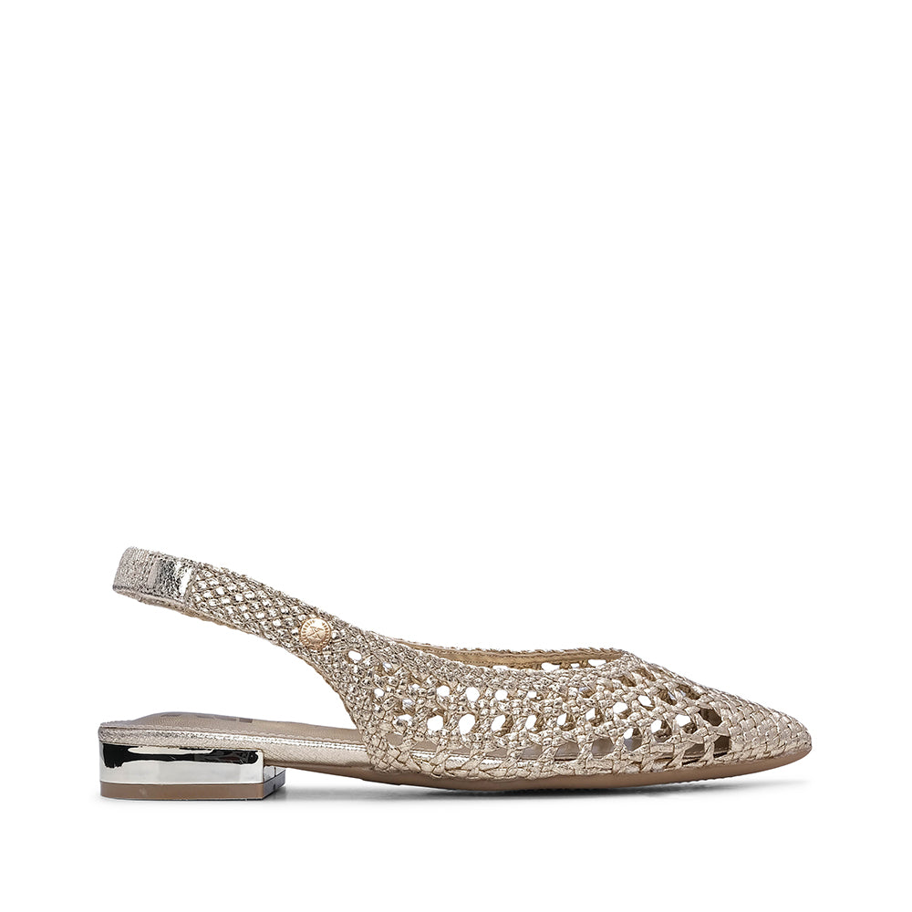 Sapato Salto Raso Mulher  Dourado