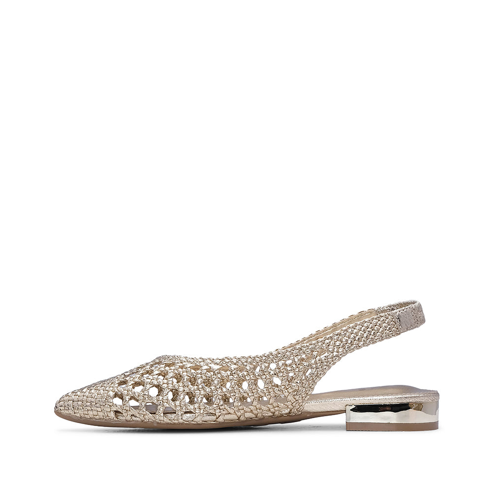 Sapato Salto Raso Mulher  Dourado