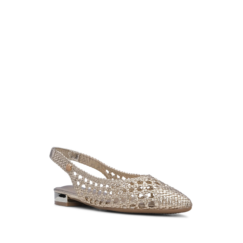 Sapato Salto Raso Mulher  Dourado