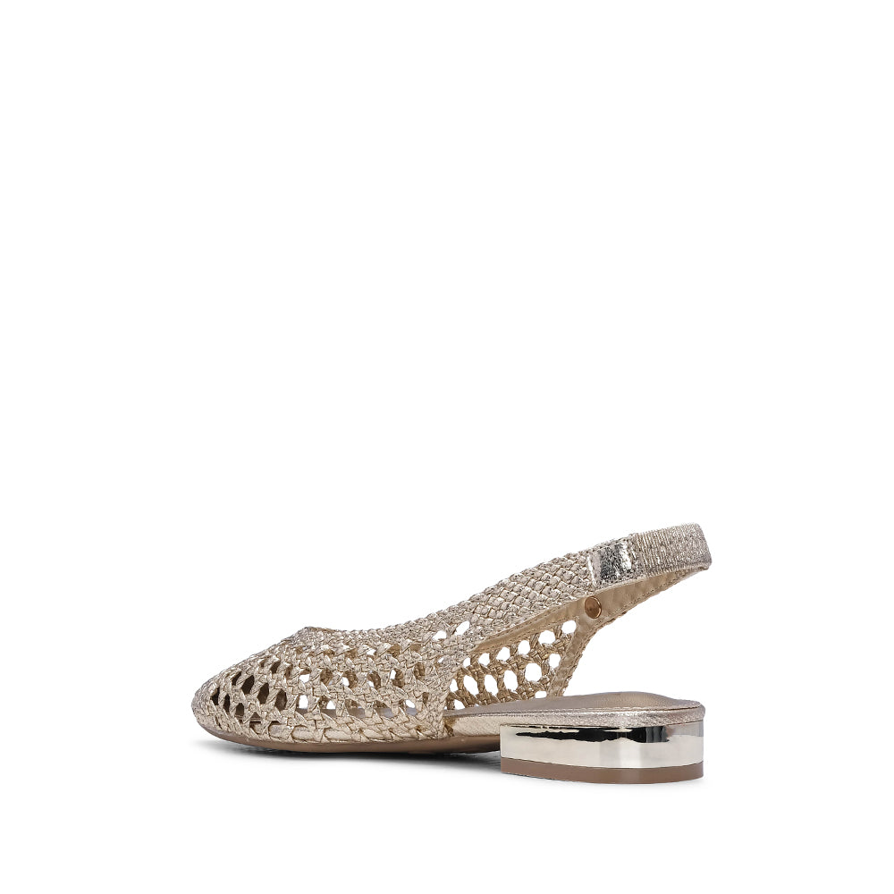 Sapato Salto Raso Mulher  Dourado