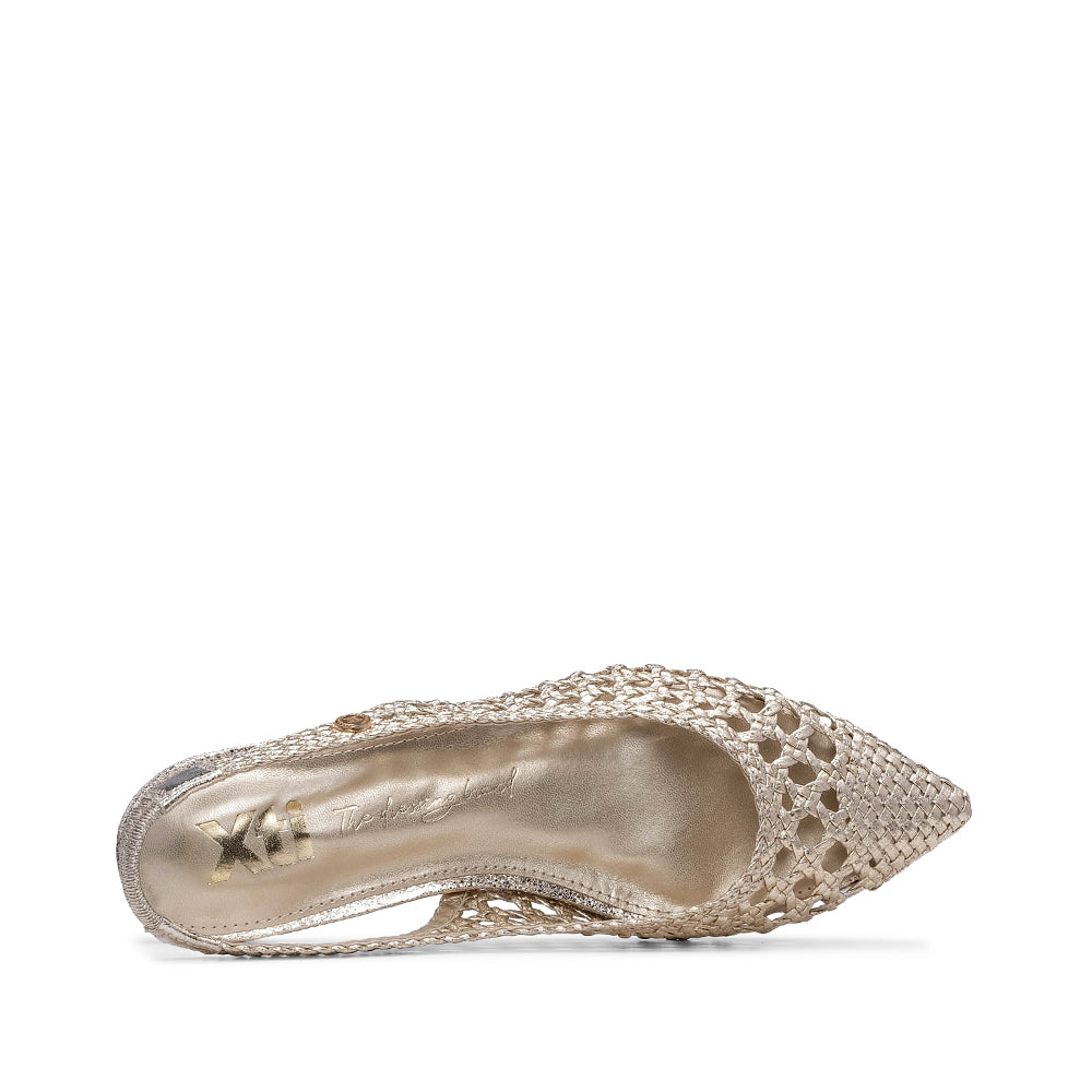 Sapato Salto Raso Mulher  Dourado