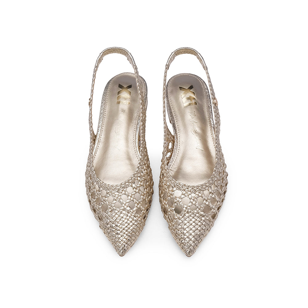 Sapato Salto Raso Mulher  Dourado