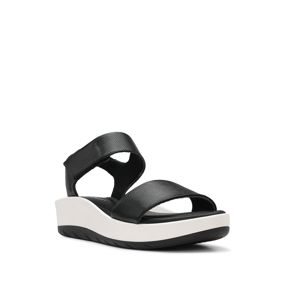 Sandália Plataforma Mulher Gravado Preto