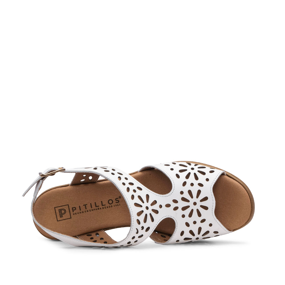 Sandália Casual Mulher Pele Branco
