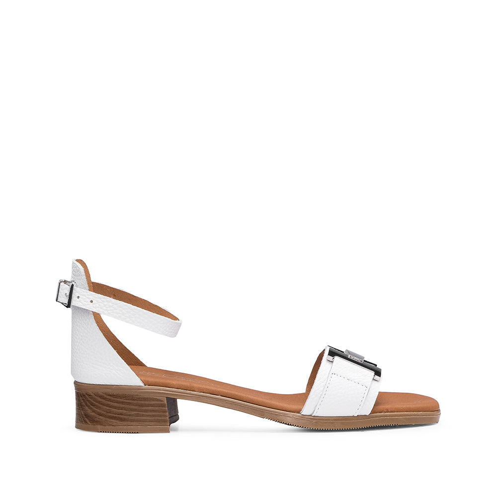 Sandália Casual Mulher Pele Branco