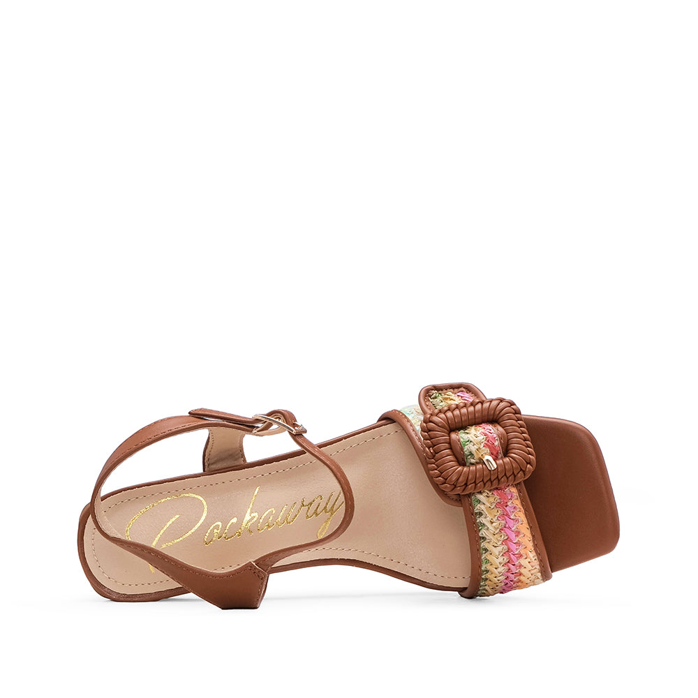 Sandália Salto Médio Mulher Multicolor