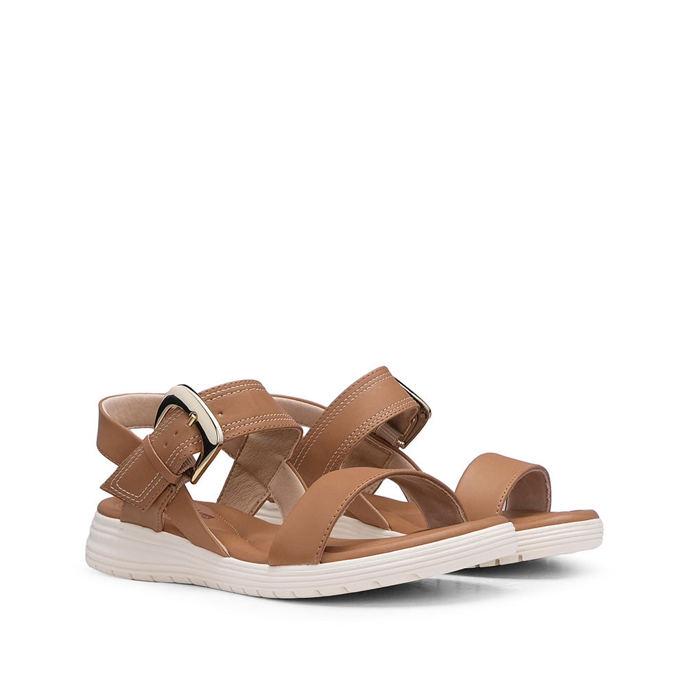 Sandália Conforto Mulher Camel
