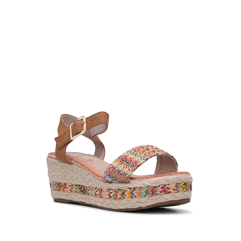 Sandália Salto Cunha Mulher Multicolor