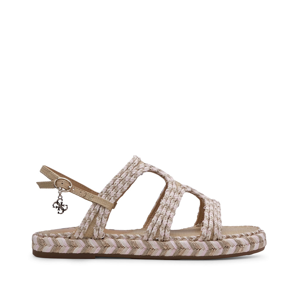 Sandália Salto Raso Mulher Bege