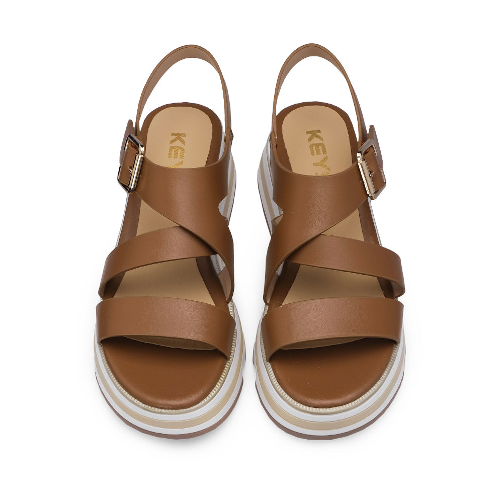 Sandália Plataforma Mulher Camel