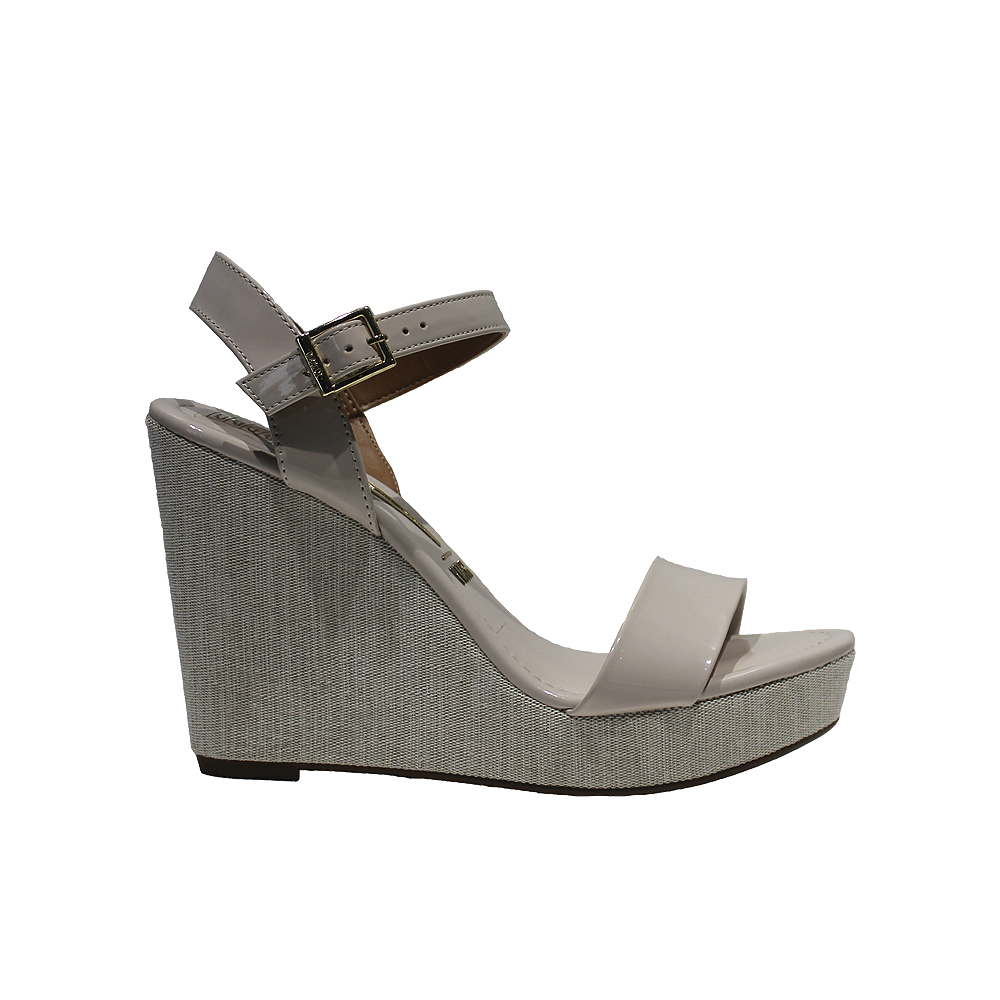 Sandália Salto Cunha Mulher Verniz Creme