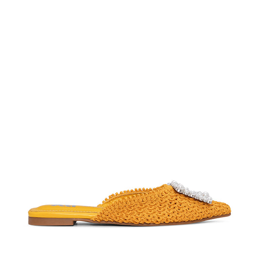 Mule Mulher Pele Sintética Amarelo