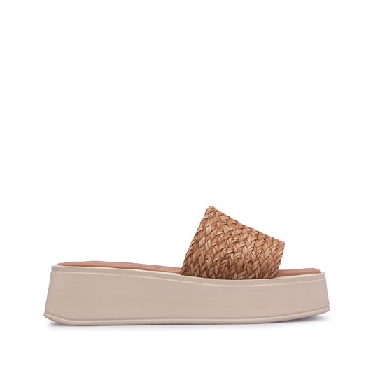 Chinelo Salto Cunha Mulher Pele Taupe