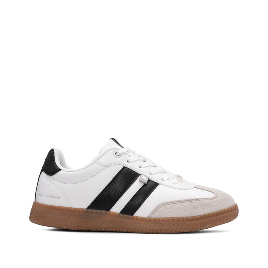 Zapatillas casuales para mujer en piel sintética blanca