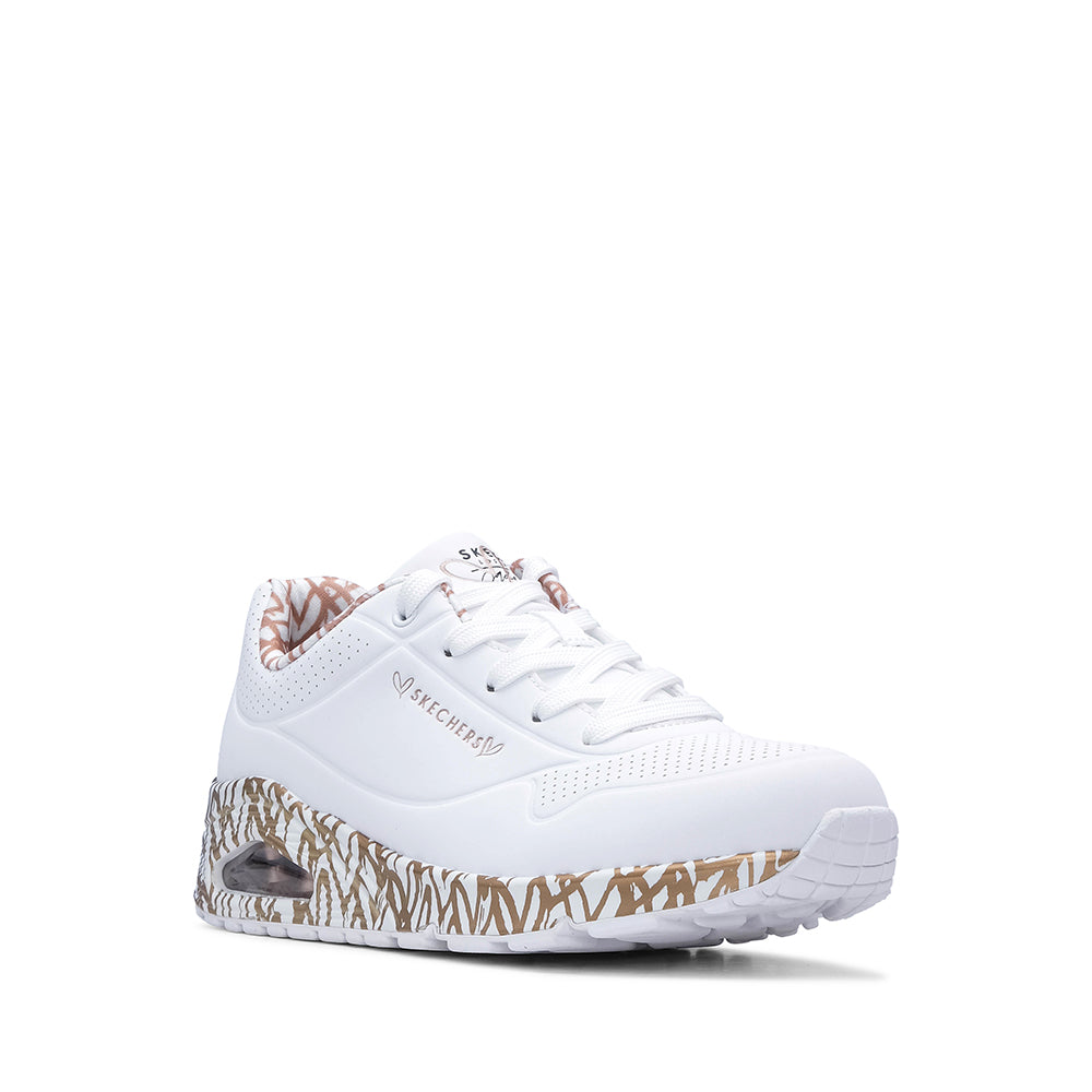 Sapatilha Desportivo Mulher  Branco E Ouro