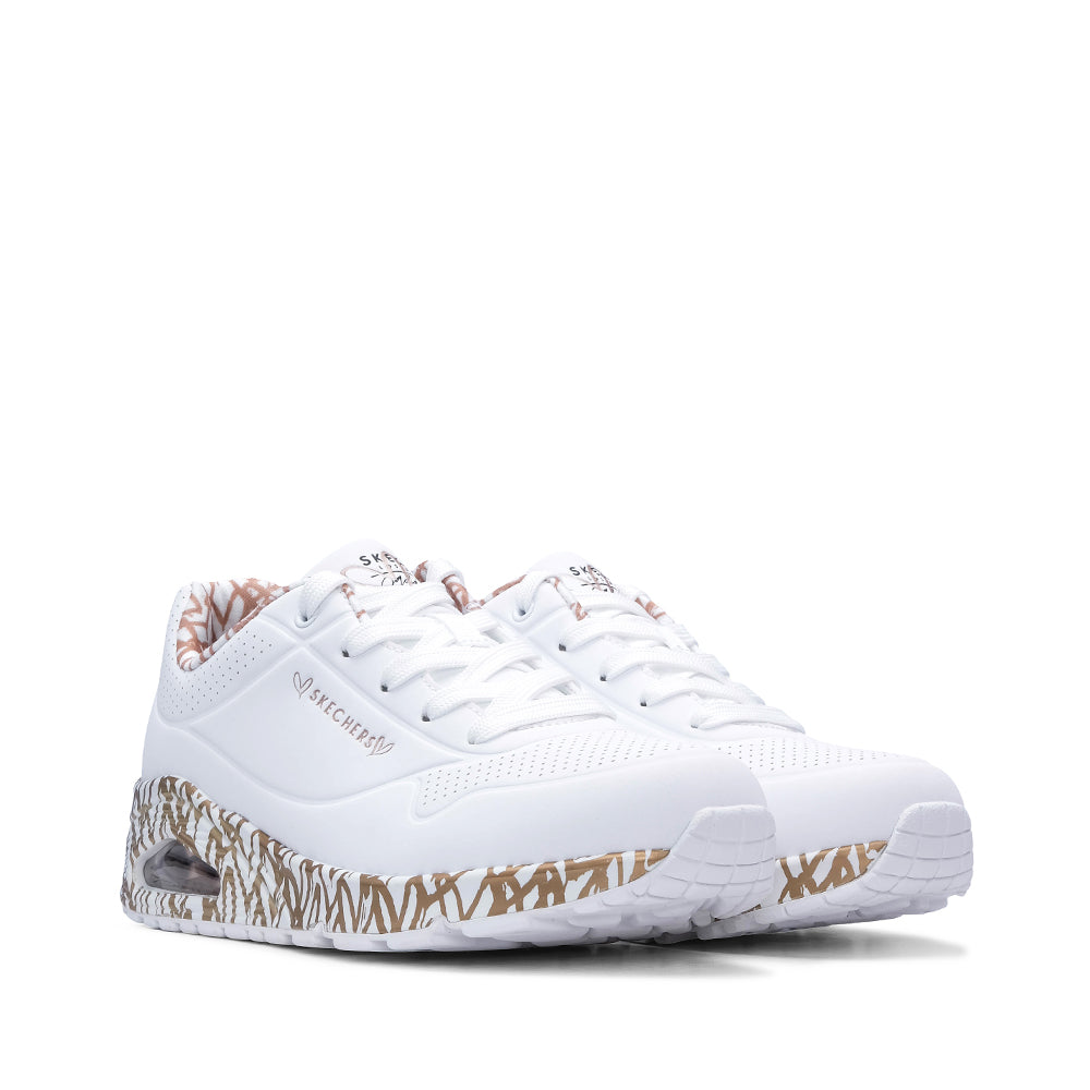 Sapatilha Desportivo Mulher  Branco E Ouro