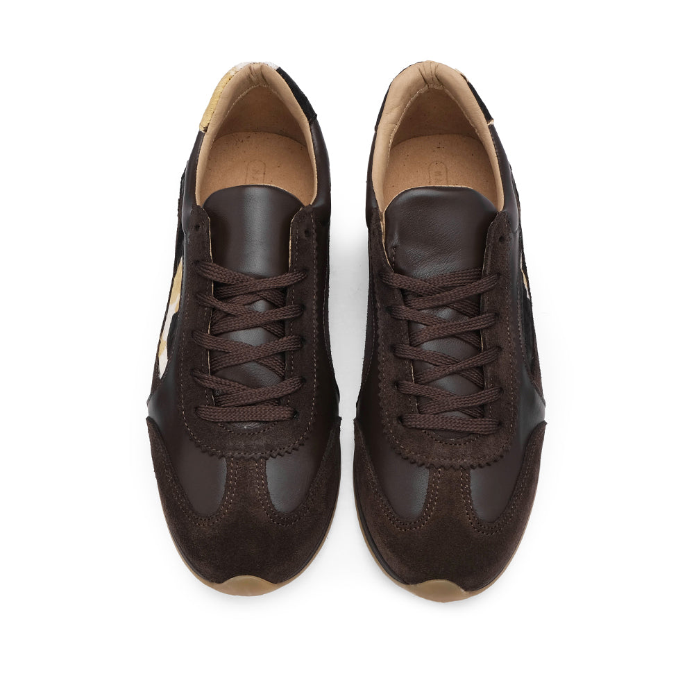 Sapatilha Casual Mulher Camurça Castanho