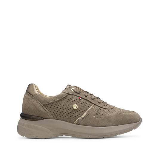 Sapatilha Casual Mulher Camurça Taupe