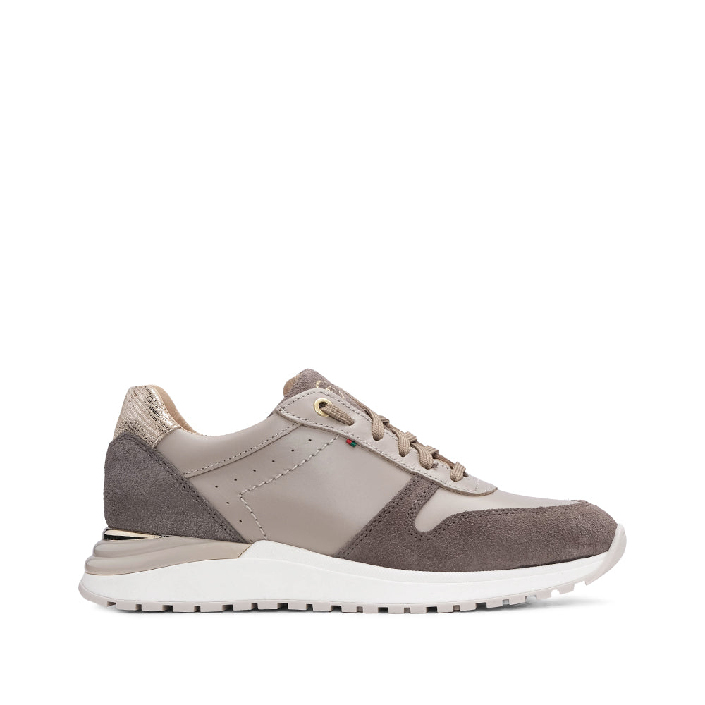 Sapatilha Casual Mulher Pele Taupe