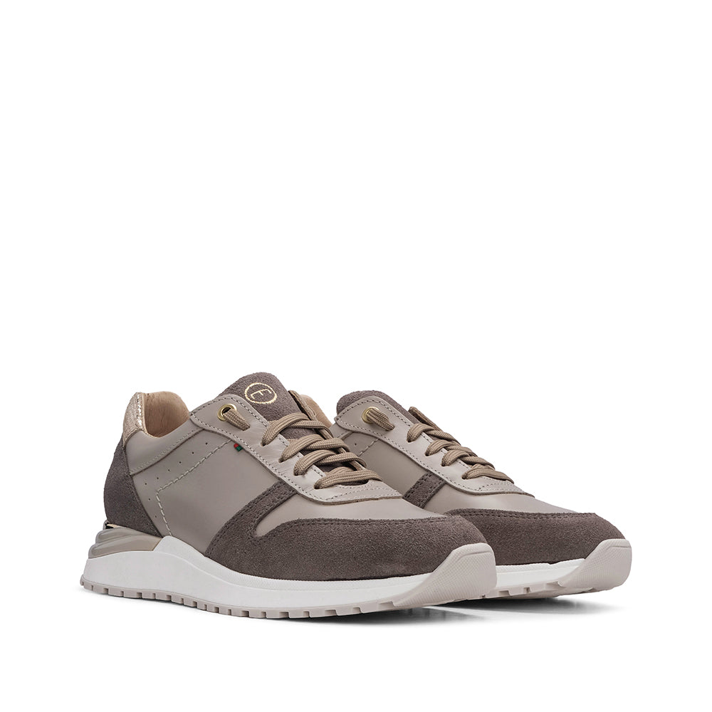 Sapatilha Casual Mulher Pele Taupe