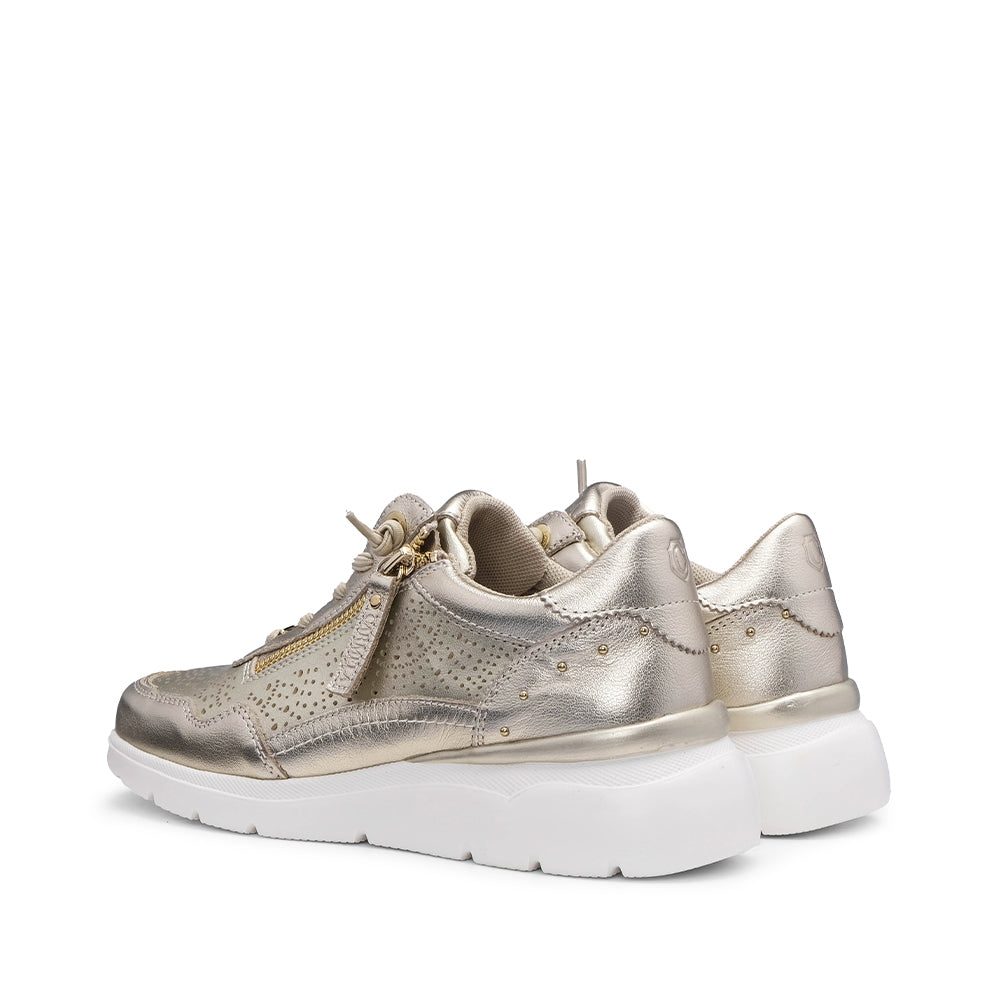 Sapatilha Casual Mulher Pele Dourado