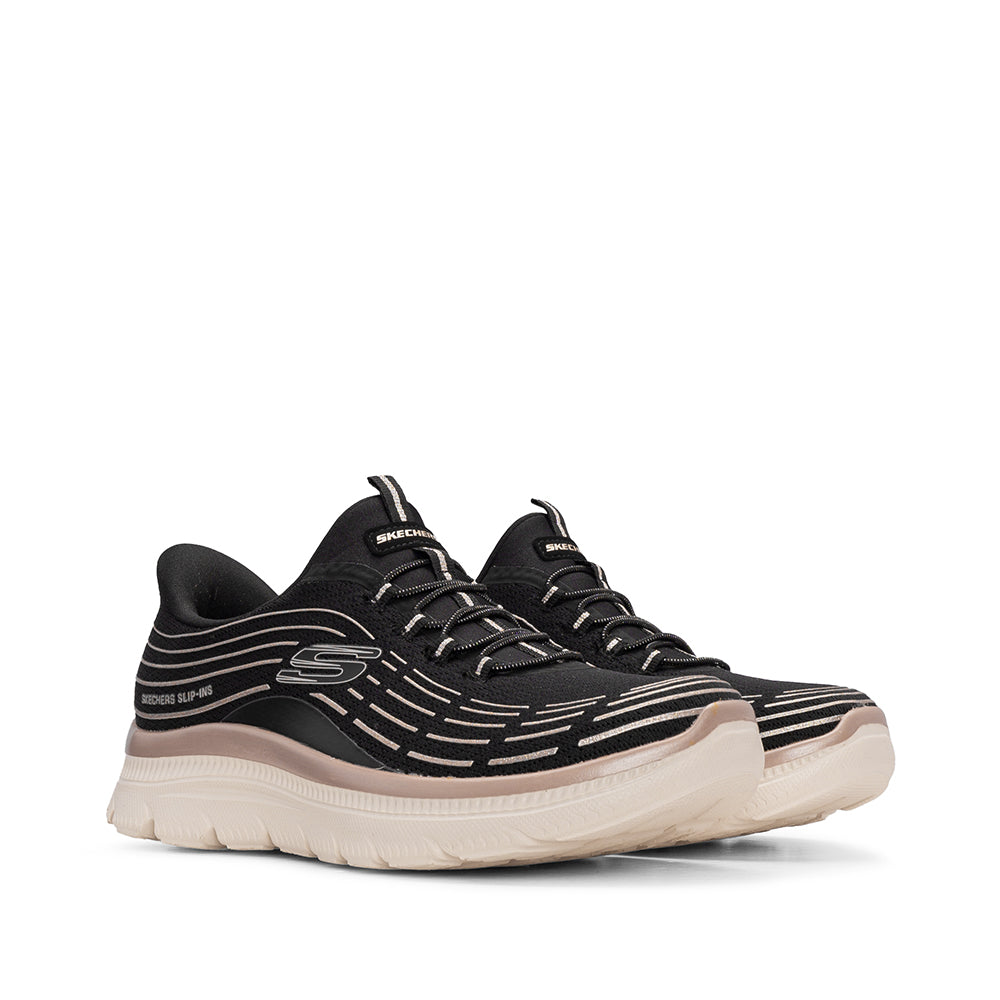 Sapatilha Desportivo Mulher Preto E Rosa