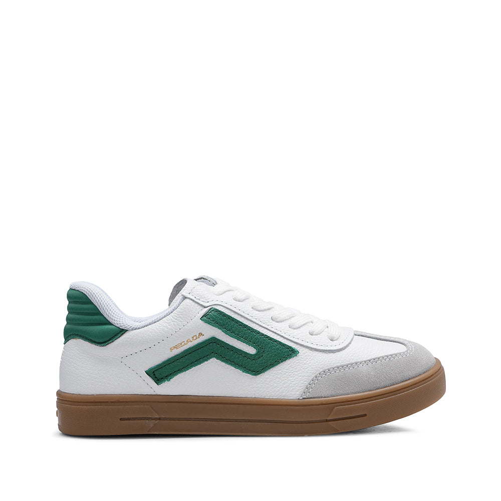 Sapatilha Casual Mulher Pele Branco E Ver