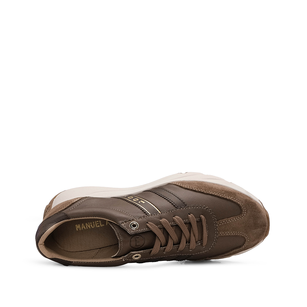 Sapatilha Casual Mulher Pele Taupe