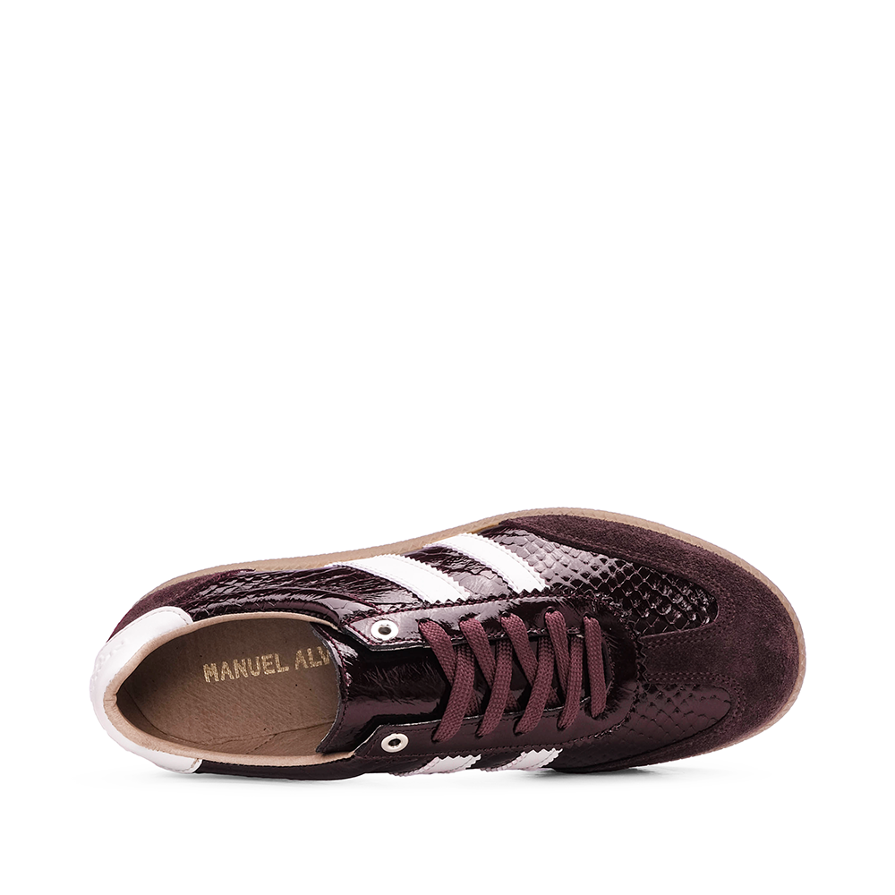 Sapatilha Casual Mulher Verniz Bordeaux
