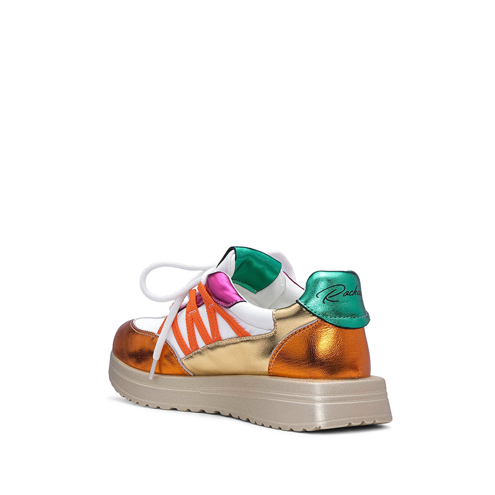 Sapatilha Casual Mulher Metalizado Multicolor