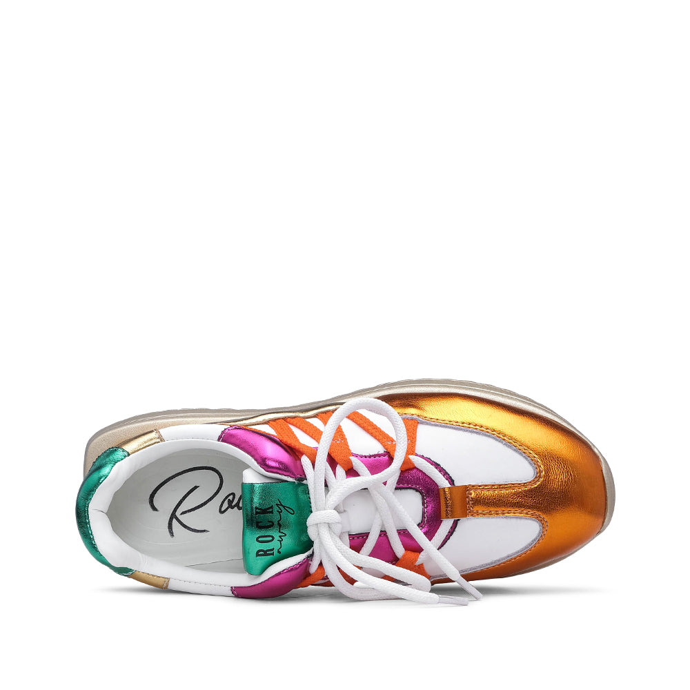 Sapatilha Casual Mulher Metalizado Multicolor