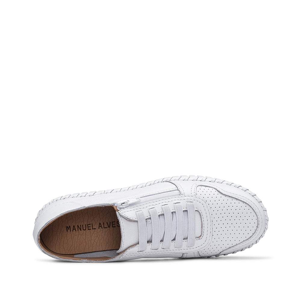 Sapatilha Casual Mulher Pele Branco