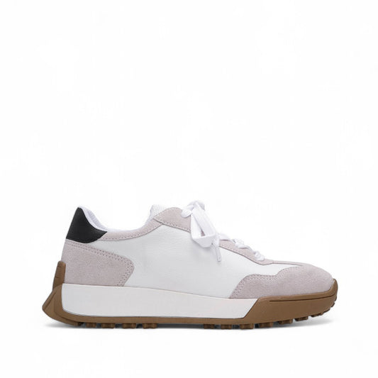 Sapatilha Casual Mulher Pele Branco E Cinza