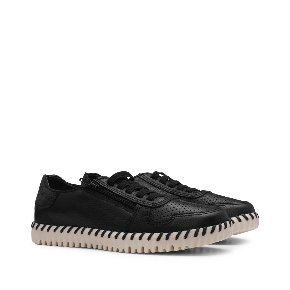 Sapatilha Conforto Mulher Pele Preto
