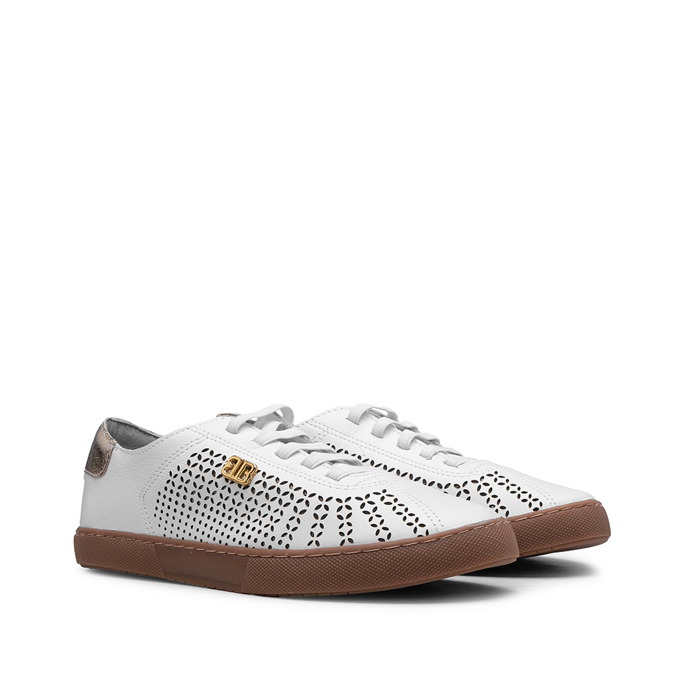 Sapatilha Casual Mulher Pele Branco