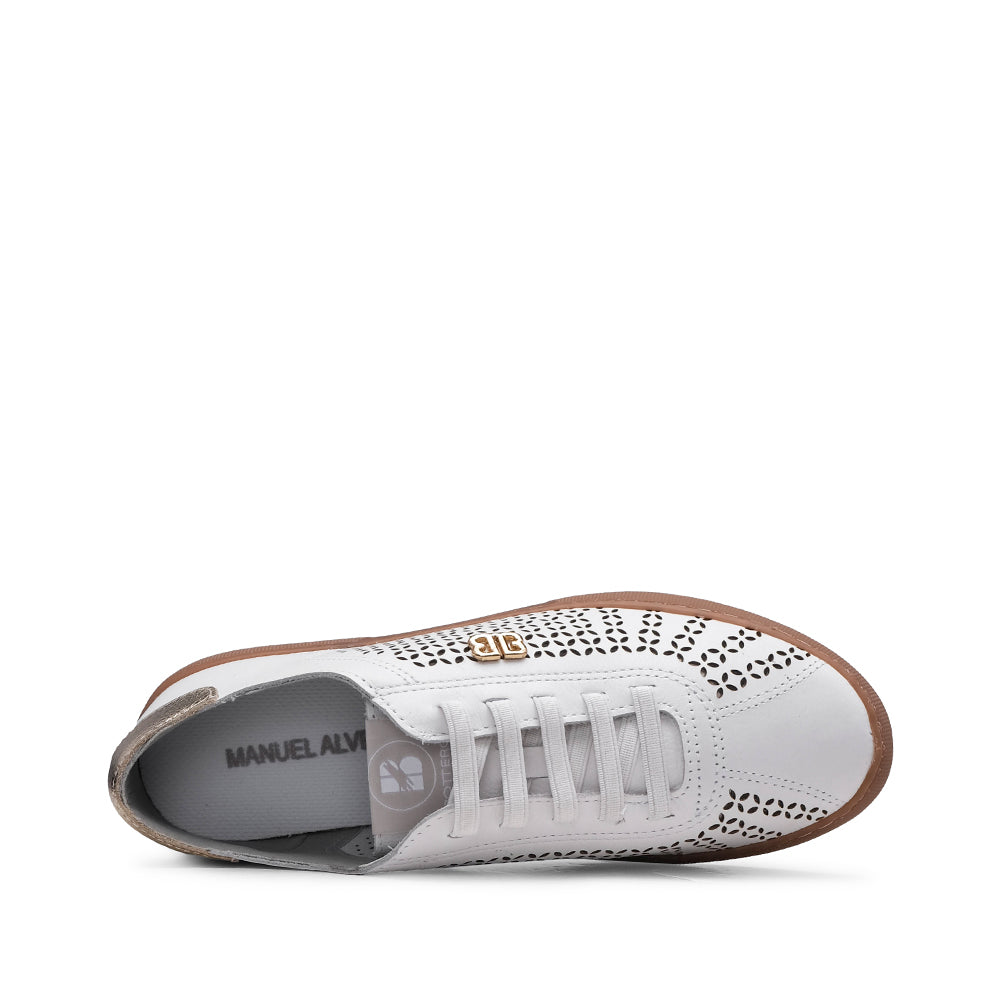 Sapatilha Casual Mulher Pele Branco